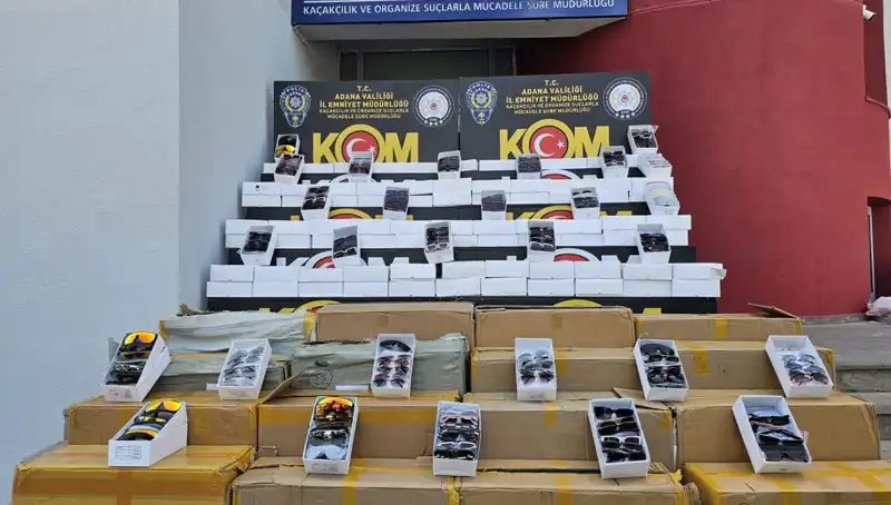 Adana’da 12 Bin Kaçak Güneş Gözlüğü Operasyonu: Piyasa Değeri Milyonlarca Lira