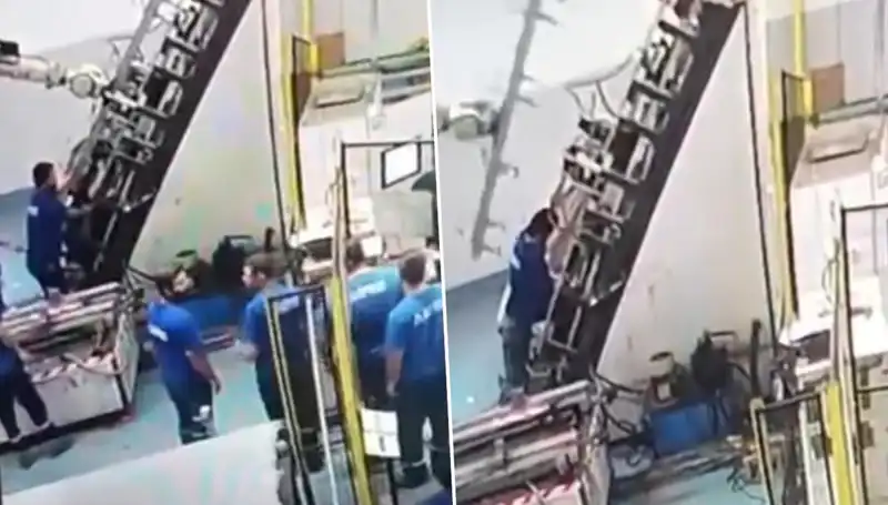 Fabrikada Dehşet Verici Kaza: Makine Sırtına Saplandı!