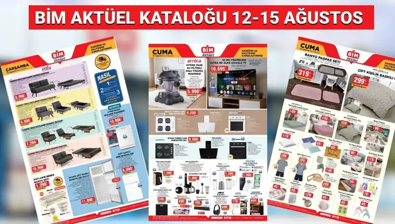 BİM'in 12-15 Ağustos 2025 Aktüel Kataloğu: Hangi Ürünler Raflarda?