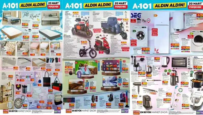 A101 Aktüel Kataloğu 20 Mart: Yeni Ürünlerle Evlerinizi Yenileyin!