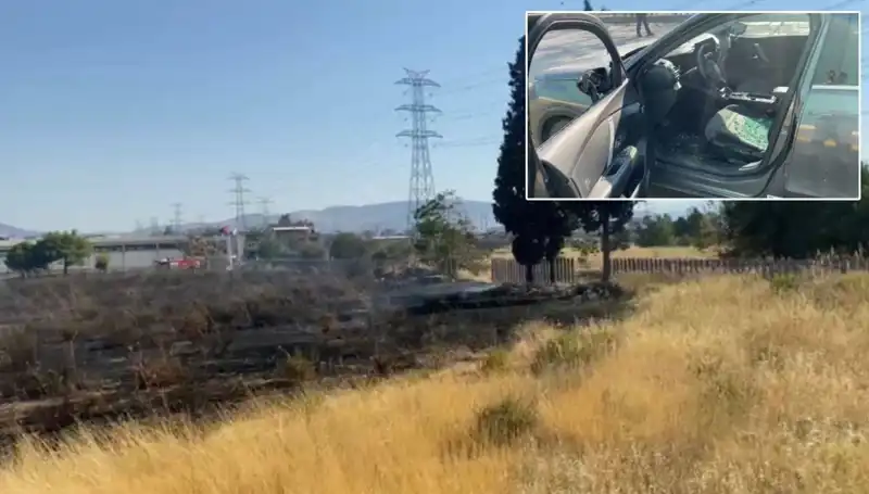 İzmir’de Otluk Alanda Korkutan Yangın: AVM Otoparkı Tehlikeye Girdi