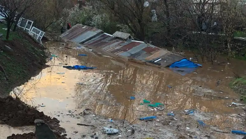 Bingöl’de Sağanak Yağışlar Hayatı Olumsuz Etkiledi, Ahırlar Sular Altında Kaldı
